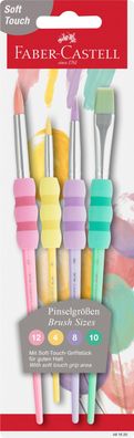Faber Castell Pinsel mit Softgriffstück 4er-Set Pastell