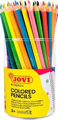 Jovi Wood-less Farbstifte ergonomic 84er Dose, farbig sortiert