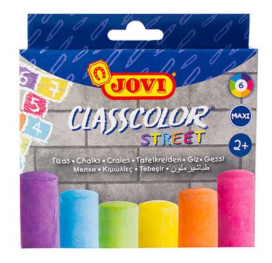 Jovi Tafelkreiden Classcolor STREET 6er Schachtel, farbig sortiert