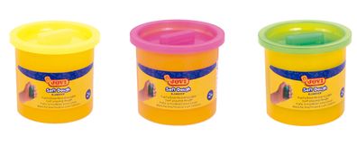 Jovi Soft Dough Blandiver neon Knetmasse 3er Schachtel, Neon Farben sortiert