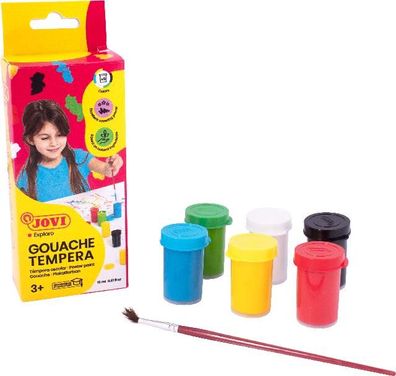 Jovi Flüssige Plakatfarbe 6er Etui, je 15ml, farbig sortiert