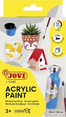 Jovi DECOR ACRYL Mehrzweckfarben 6er Schachtel farbig sortiert