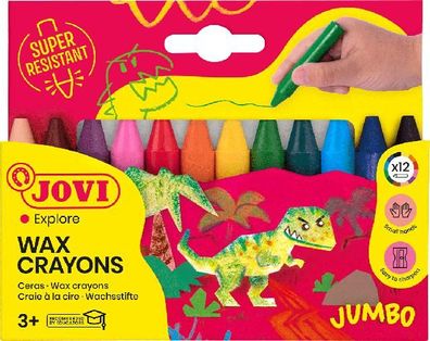 Jovi Jovicolor Wachsstifte 12er Schachtel, farbig sortiert