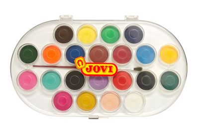 Jovi Wasserfaben 22 Farben je 30m mit Pinsel