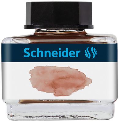 Schneider Tintenglas Pastell 15 ml Cognac, flüssige Pastell-Tinte