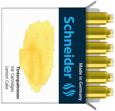 Schneider Tintenpatronen Pastell lemon cake, 6er Schachtel