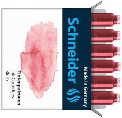 Schneider Tintenpatronen Pastell blush, 6er Schachtel
