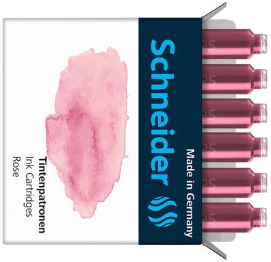 Schneider Tintenpatronen Pastell rose, 6er Schachtel
