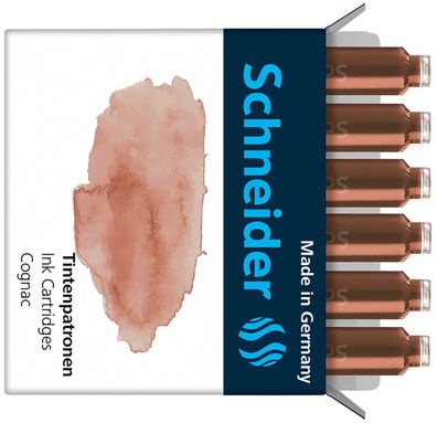 Schneider Tintenpatronen Pastell cognac, 6er Schachtel