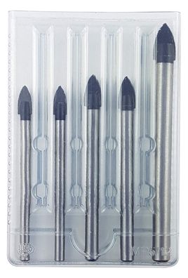 Projahn Crystal Glas- und Fliesenbohrer Satz 5-tlg 2x 6mm + 2x 8mm + 1x 10mm