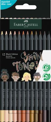 Faber Castell Buntstift BlackEdition 3,3 mm Skin Tones 12er