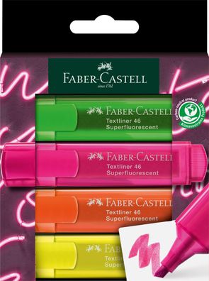 Faber Castell Textmarker TL 46 1-5 mm Neon 4er