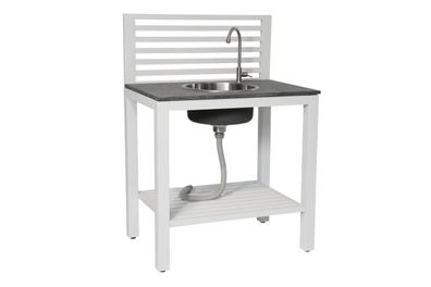 Outdoor Küche Bellac von Brafab aus Aluminium und Stein, modern mit