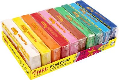 Jovi Plastilina Knetmasse 10er Schachtel, je 150g, sortiert