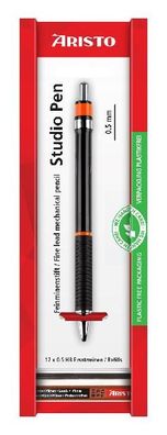 Aristo Feinminenstift Studio schwarz 0,5mm, Minen, im Ecoblister