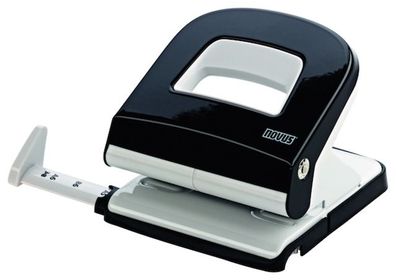 Novus Bürolocher E 225, bis 25 Blatt schwarz/grau, mit Anschlagschiene