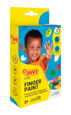 Jovi Fingerfarben farbig sortiert 6er Schachtel, 35ml