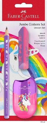 Faber Castell Bleistiftset Einhorn 2 Bleist HB Jumbo Rad+Sp