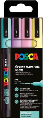 Faber Castell Marker UNI POSCA PC-3M 0,9-1,3 4er Soft Color