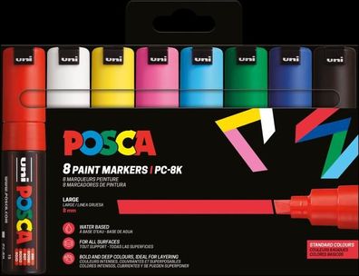 Faber Castell Marker UNI POSCA PC-8K 8 mm 8er Set Basic