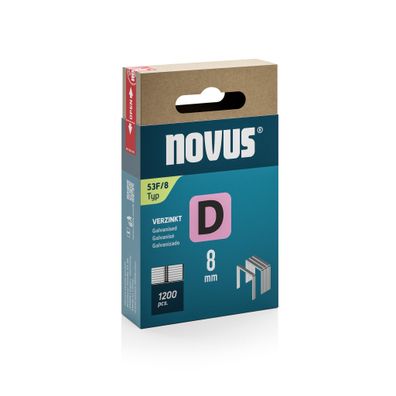Novus Flachdrahtklammern Typ 53F/8 1.200 Stück, Schenkellänge 8 mm