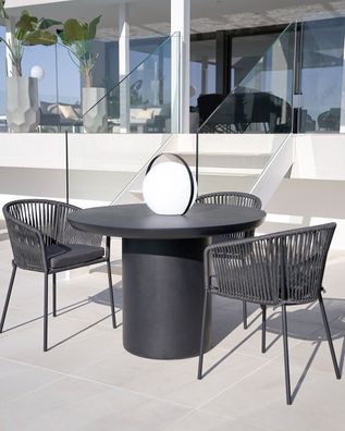 Tisch Taimi 110 x 110 x 76 cm Zement und Eisen Esstisch Esszimmer