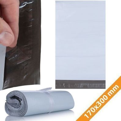 Rosfix Versandtaschen LDPE 170x300 mm – 100 Stk | Weiss, 50 µm Folie