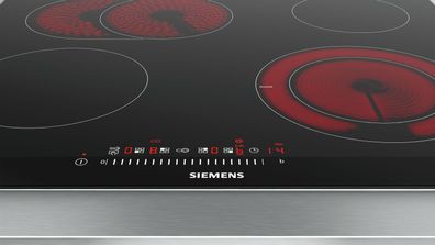 Siemens ET675FNP1E iQ300 Glaskeramik-Kochfeld, 60 cm, mit Rahmen aufliegend