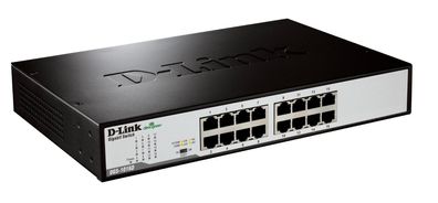 16-Port Layer2 Gigabit Switch Layer 2-Switch/ LED: Power, LK/ACT/ Auto-MDIX, QoS, Upl
