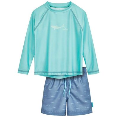 Playshoes Kinder UV-Schutz Bade-Set 1/1-Arm Hai 461523