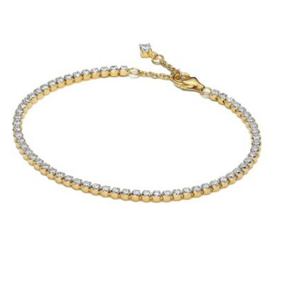 Armband 18cm - Vergoldet - Tennisband schmal