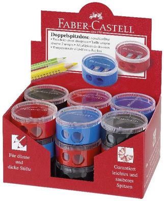 Faber Castell Doppelspitzdose rund sortiert