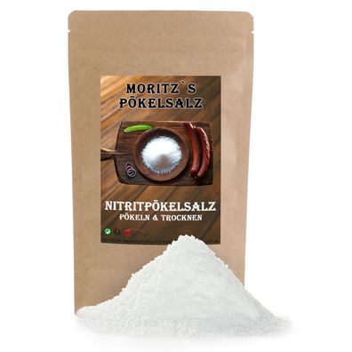 Moritz 900g Nitritpökelsalz 0,4 - 0,5% Natriumnitrit I NPS Salz zum Pökeln / Trocknen