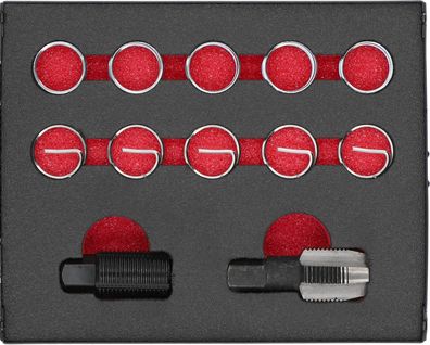 Gewindereparaturset für Lambdasonden M18 x 1,5 mm, 12-teilig