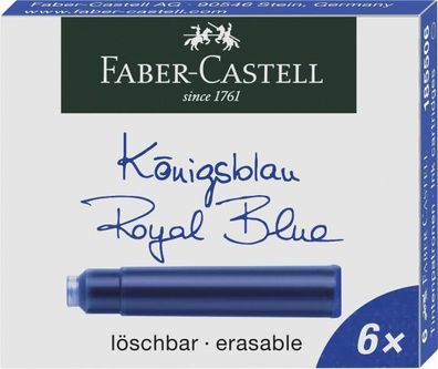 Faber Castell Tintenpatronen Standard 6er königsblau