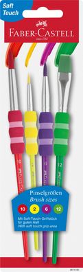 Faber Castell Pinsel mit Softgriffstück 4er-Set