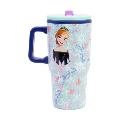 Disney Frozen Thermobecher 640 ml Edelstahl doppelwandiger Trinkbecher mit Trinkhalm