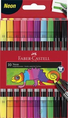 Faber Castell Doppelfasermaler 10er Etui neon