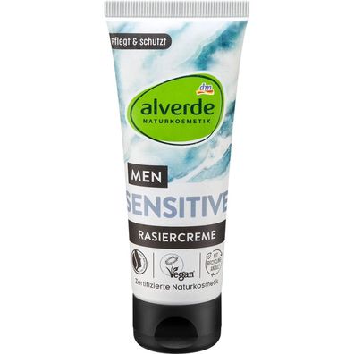 alverde MEN Sensitive Rasiercreme 75 ml
