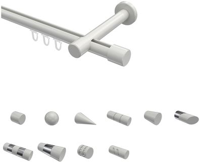 Innenlauf Gardinenstangen Weiß 20 mm Ø Interdeco Prestige