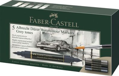 Faber Castell Aquarellmarker A. Dürer 0,8mm grau 5er Etui