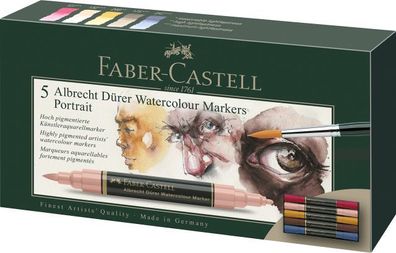 Faber Castell Aquarellmarker A. Dürer 0,8mm Portrai 5er Etui