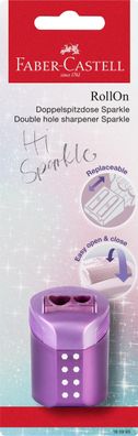 Faber Castell Doppelspitzdose konisch Sparkle RollOn sort BK