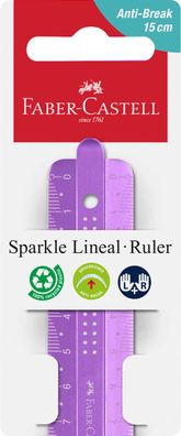 Faber Castell Lineal 15 cm bruchsicher Sparkle
