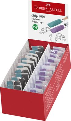 Faber Castell Radierer Grip 2001 RollOn 90x14x14 mm sortiert