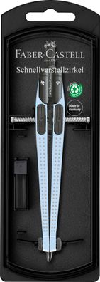 Faber Castell Schnellverstellzirkel Kr 390mm Grip sky blue