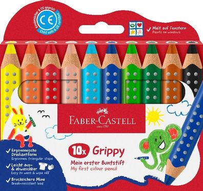 Faber Castell Buntstift Grippy 10 mm 10er Set