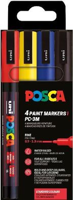 Faber Castell Marker UNI POSCA PC-3M 0,9-1,3 4er Basic
