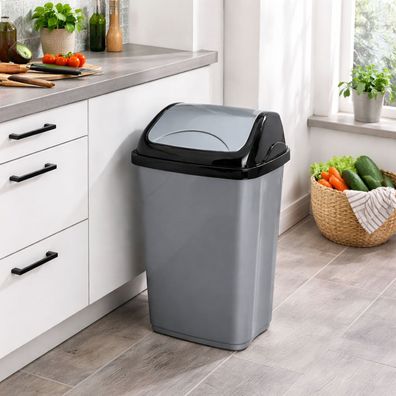 Abfalleimer Schwingdeckeleimer aus Kunststoff Mülleimer Müllbehälter 5/10/16 L