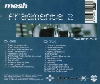 Mesh: Mesh: Fragmente 2 - jpc Schallplatten - (CD / F)